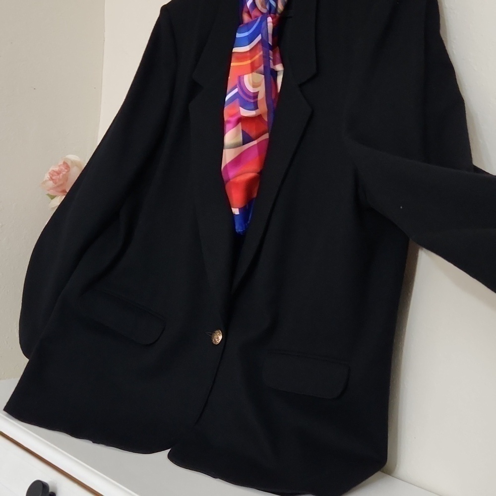 100% Wool Blazer Vintage Royal Button Alfred Dunnner Luxury Office Elegant - Picture 5 of 10